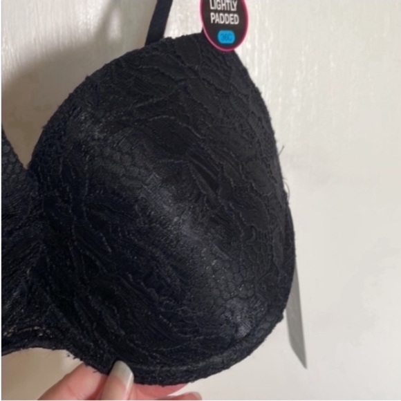 New Rene Rofe Strappy Bra Black Floral Lace Underwire Lightly Padded Gothic Gift - Picture 3 of 16